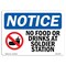 Signmission OSHA Sign, 10" H, Rigid Plastic, No Food Or Drink At Solder Station Sign With Symbol, Landscape OS-NS-P-1014-L-14587 - alternate 1